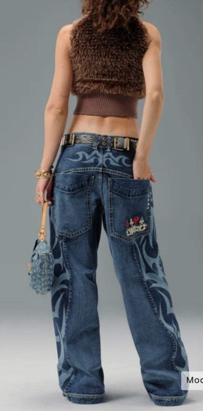JNCO High Roller jeans 20 inch opening $240 NWT baggy Tribal legs 32W/30L